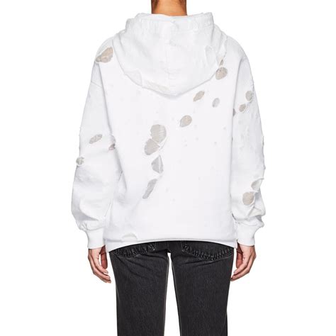 givenchy white distressed crewneck|givenchy hoodie.